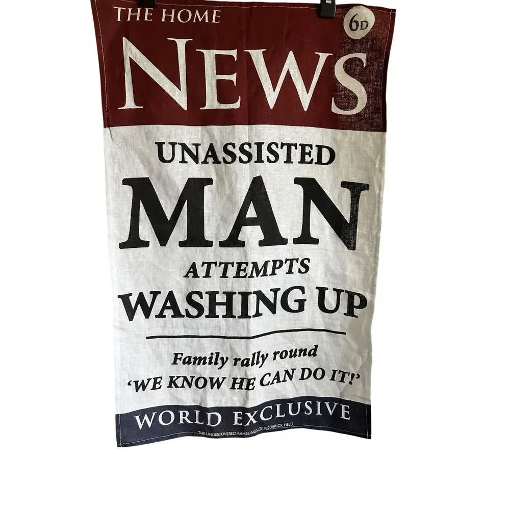 Ulster Weavers “Unassisted Man Attempts Washing Up” Novelty Tea Towel